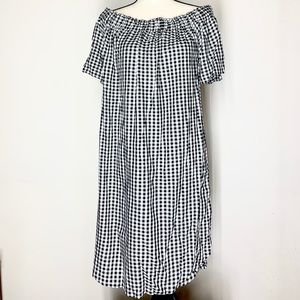 Karen Kane off the shoulder checkered dress size s